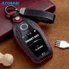Leather Car Key Case Smart Remote Fob Protector Cover Keychain Holder for BMW 1 2 3 4 5 6 7 Series X1 X2 X3 X4 X5 X6 X7 GT M5 M6