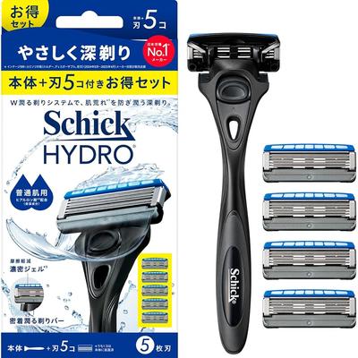 Schick Hydro Combo Pack Men's Razor with 5 Blades for Normal Skin