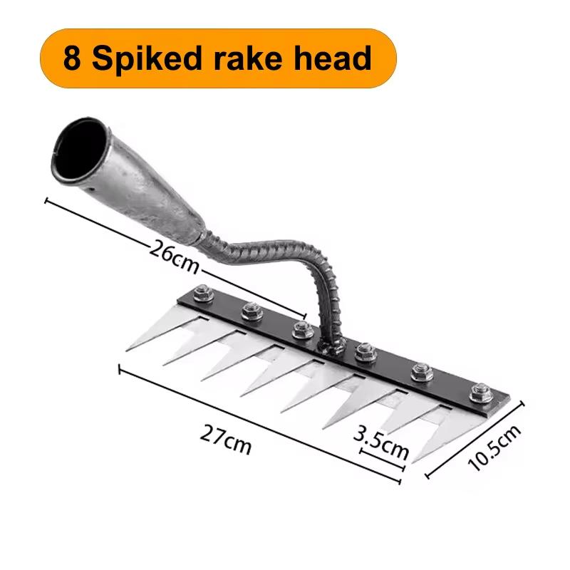 5/6/7/8 Teeth Metal Rake Garden Manual Aerators Tool Farming Iron Weed Weeders for Gardening and Weeding  Agriculture Hand Tools