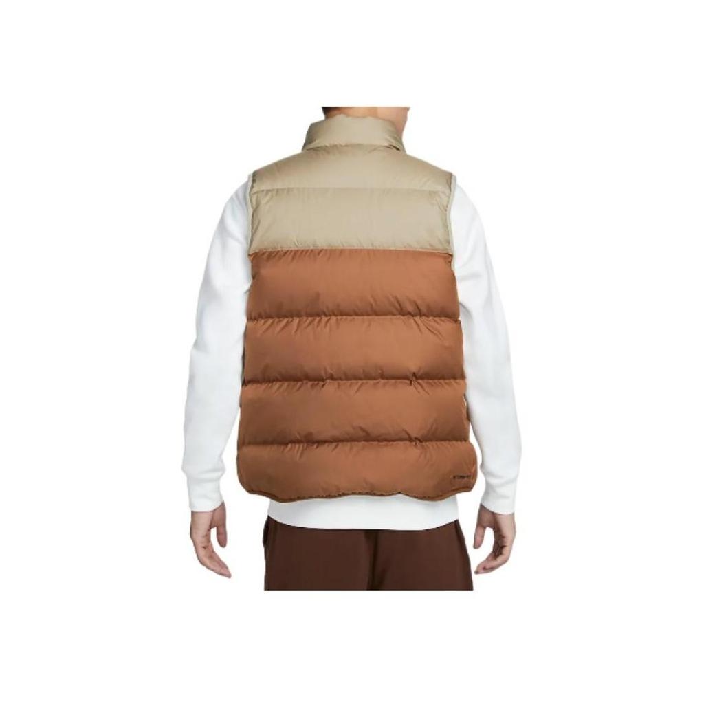 Nike Sportswear Storm-FIT Windrunner Outdoor Casual Sports Zip-Up Stand Collar Warm Down Vest Men Vest Khaki FB8184-248