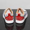 Atmungsaktive Frühlings-Neue Nieten Rote Sohle Schnürschuhe Strass Low-Top Deodorant Board Schuhe 2m