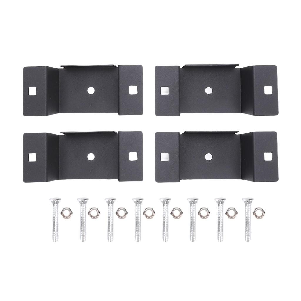 4 Pcs Trailer Stake Pocket Bracket High Strength Carbon Steel Trailer Rail Bracket for 2x4in Stakes