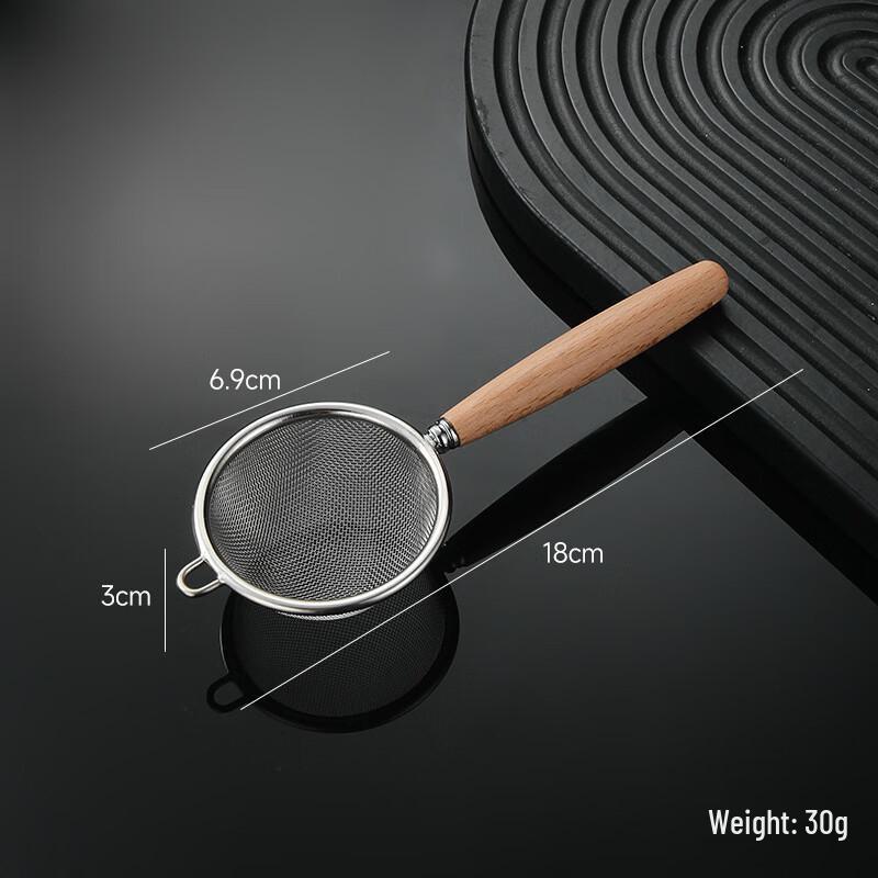 Wutuo Edelstahl Holzgriff Feinsieb