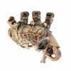   Feng Shui Golden Elephant Statue Sculpture Wealth Figurine Gift Home Decoration(L)