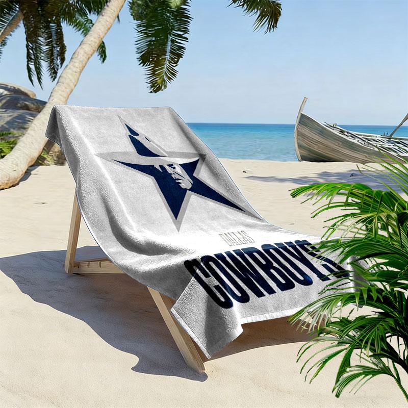 Asciugamano da Spiaggia con Stampa Dallas Cowboys, Asciugamano Grande Morbido ad Asciugatura Rapida per Spiaggia Campeggio Nuoto