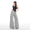 2026 Spring Low-Waist Drawstring Zipper Loose Drape Casual Pants