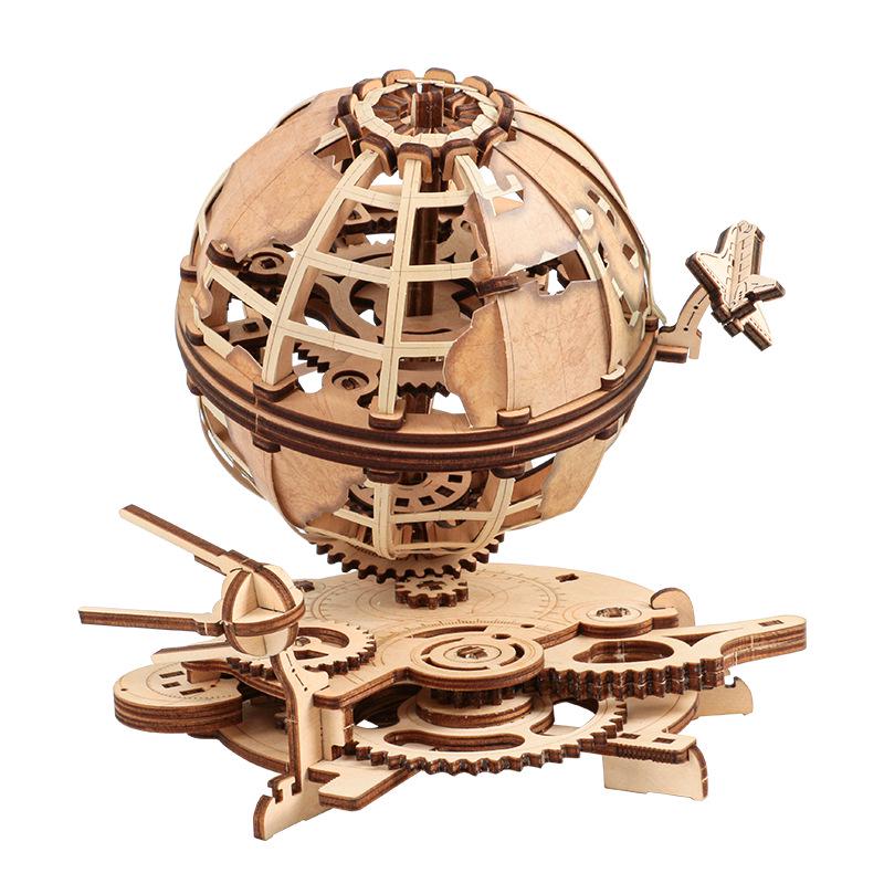 Children's 3D Wooden Perpetual Calendar Puzzle - DIY Mechanical Gear Assembly Model