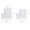 2-in-1 Makeup Pad Organizer Dustproof Floss Picks Holder  for Vanity Countertop