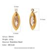 18K Gold-Plated French Style Zirconia Stud Earrings for Women