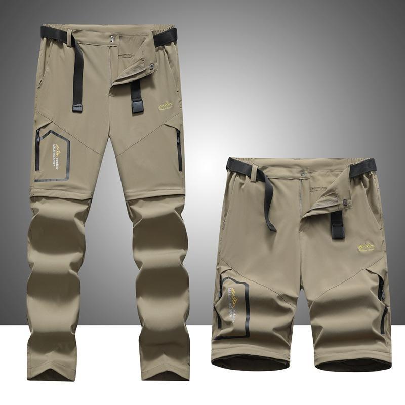 Outdoor Quick-drying Pants Men's Summer Thin Detachable Two-piece Hiking Trousers Assault Pants Mountaineering Sports Pants