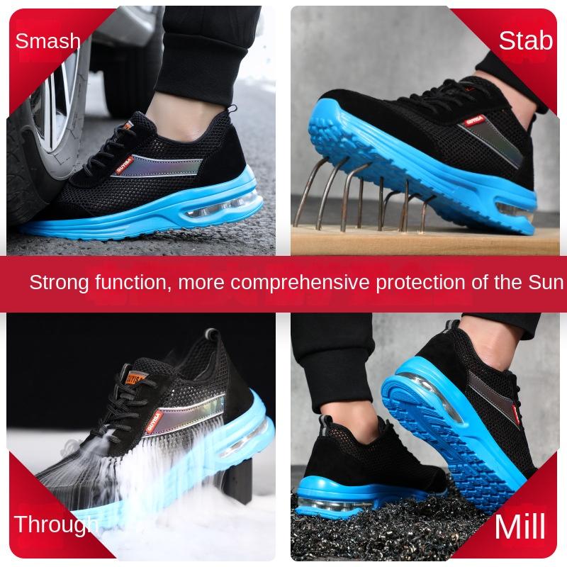 Chaussures de sécurité pour hommes, chaussures de travail confortables, anti-écrasement et anti-perçage, avec sac en acier