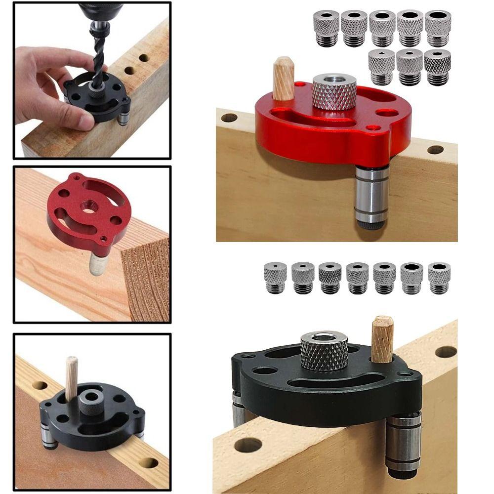 Aluminum Self Center Dowel Jig 3-10mm Vertical Hole Jig New Hole Puncher Locator  Woodworking Tools