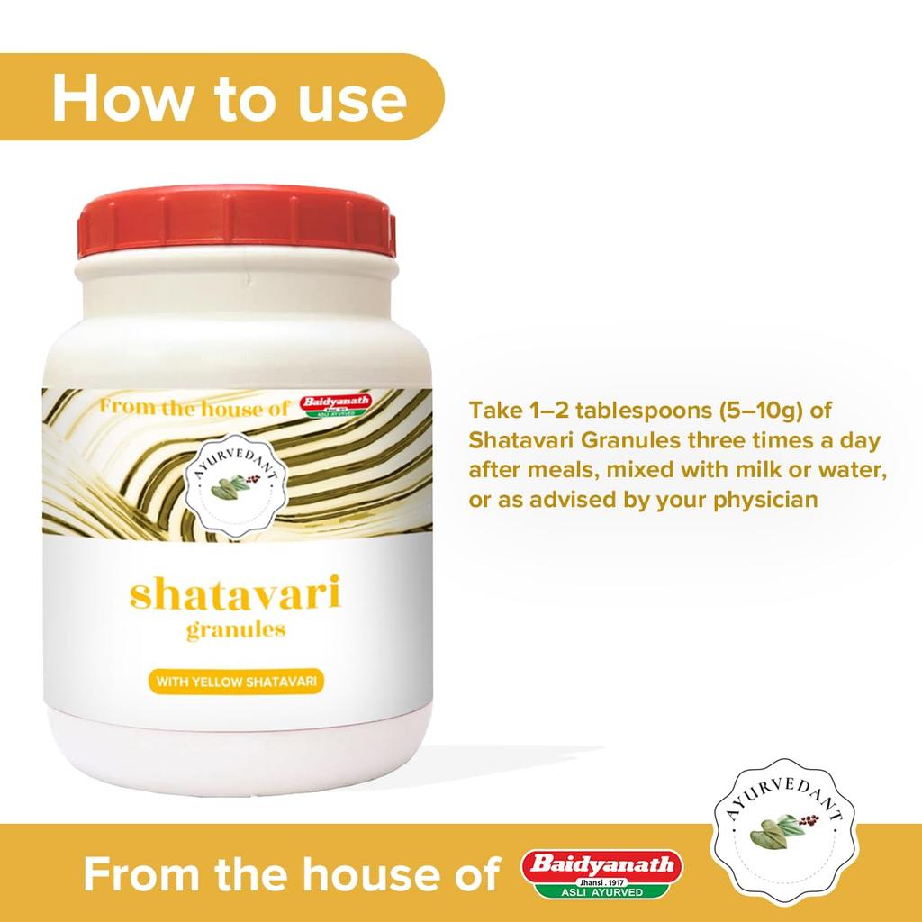 Baidyanath Shatavari Granules For Women 500 G Boost Energy And Support Lactation Naturally With Herbal Wellness Formula