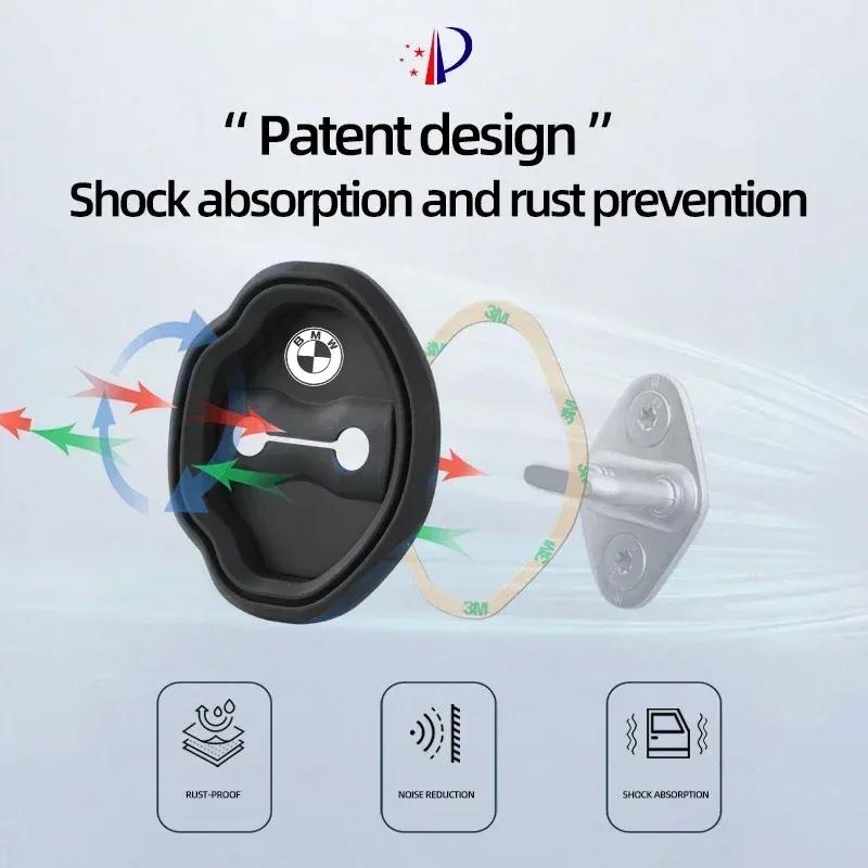 -Siliconen Deurslotkap Auto Anti-Ruis Schokabsorberende Sticker Voor BMW E46 E90 E60 F30 F10 E39 i3 i4 X1 X2 X3 X5 X4 X6 X7 M3 M