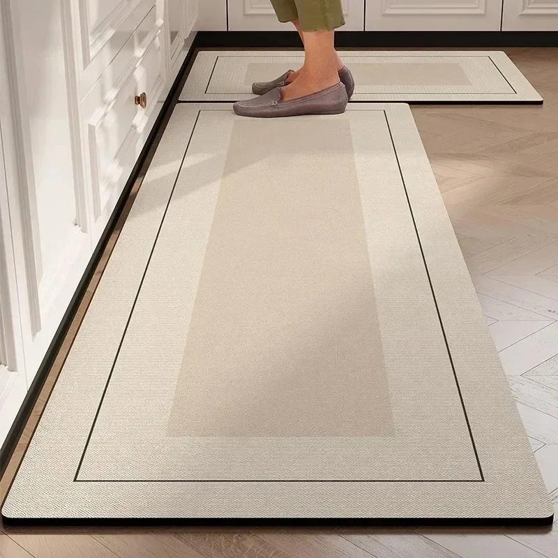 Kitchen Carpet Long Rug Waterproof Pvc Floor Mat Non-slip Leather Home Decoration Oil-proof Foot Mats Alfombra De Cocina