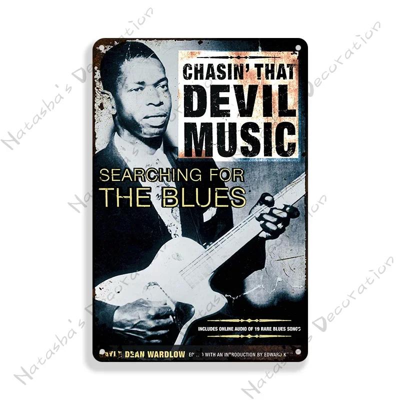 Classic Blues Metal Tin Sign Home Bar Wall Decor Signs Rusty Metal Signs Singer Metal Plaque Decorative Plate Industrial Decor