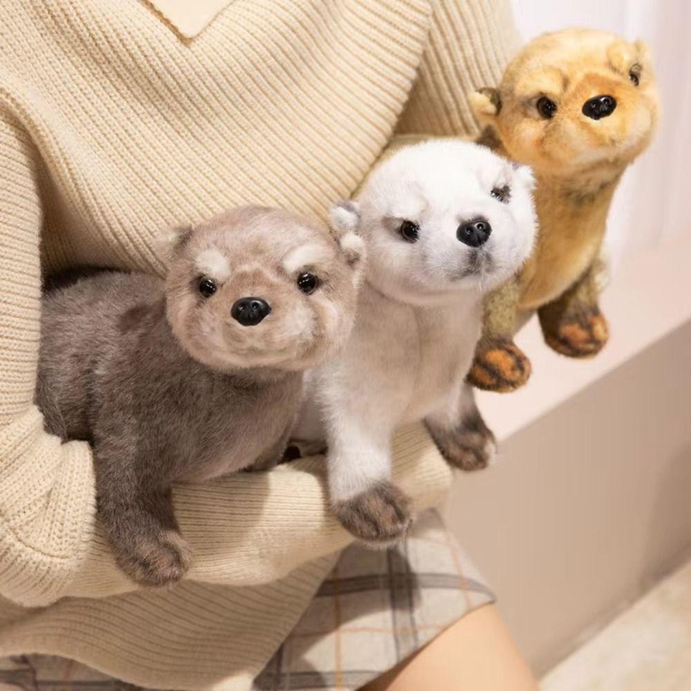 PP-Baumwolle Dickes Otter-Stofftierpuppen Weiches Simulations-Otter-Spielzeugpuppe Heimdekoration