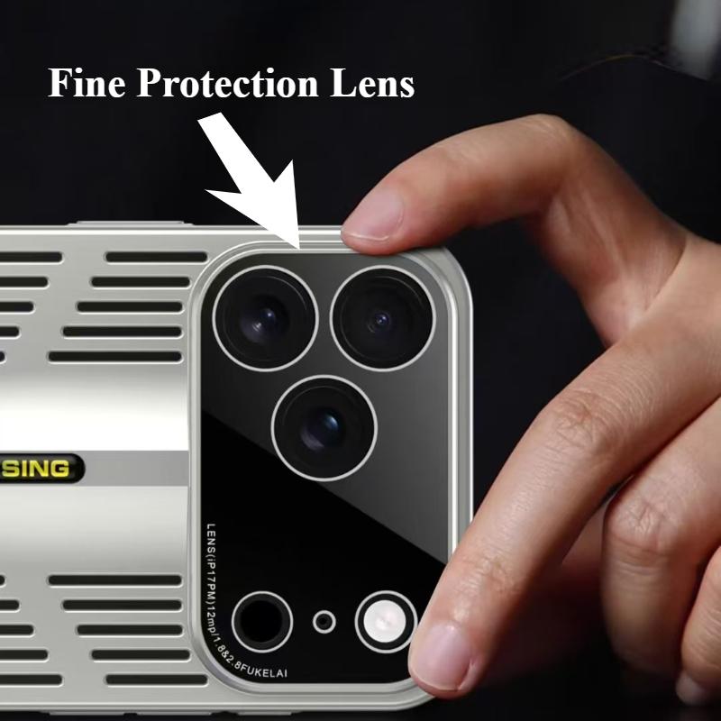 Luxury Knife-edge Cooling Phone Case For IPhone 17 16 15 14 13 12 Pro Max Electroplated Full-Coverage Phone Case For IPhone 17 Air Back Cover