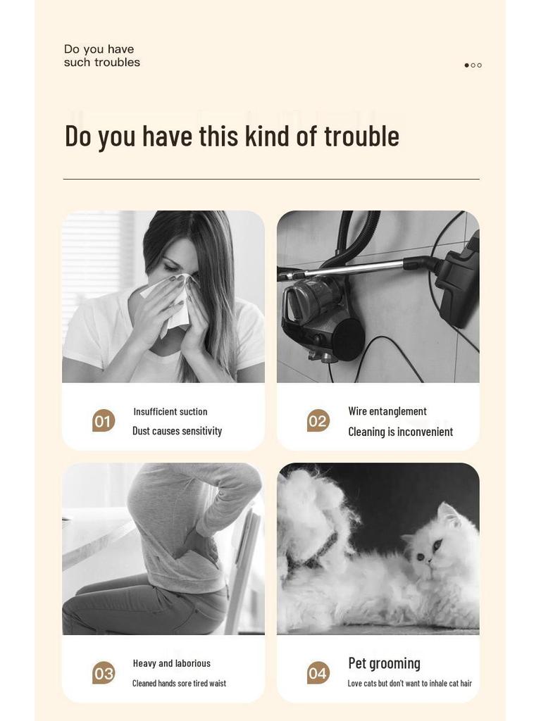 Wireless Handheld Vacuum Cleaner - Powerful Suction for Carpets & Desktops