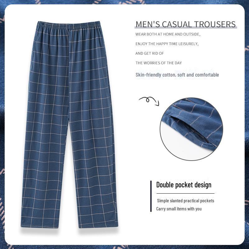 

Мужские хлопковые пижамные штаны: Удобный, тонкий, в корейском стиле, свободного кроя, подойдет для весны, осени и зимы. 4XL