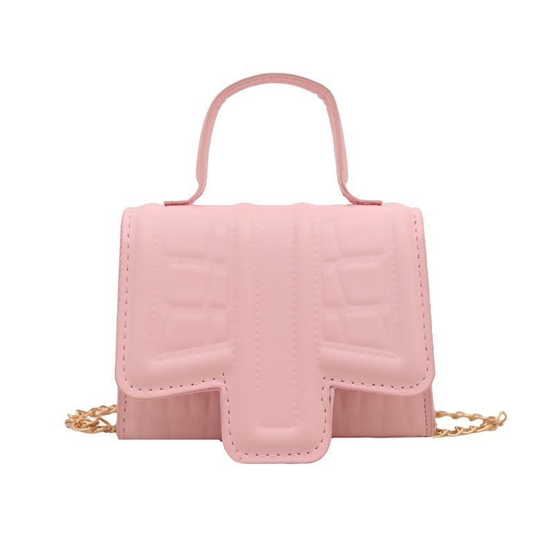 Neue Frühling- und Sommer-Mode einfarbige kleine quadratische Tasche Trend hohe Textur Mini tragbare Schulter-Umhängetasche Damen