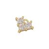 2pcs/lot, Gold Heart Crystal Pendant Star Charms for Handmade Earrings Necklace Jewelry Accessories VD1181