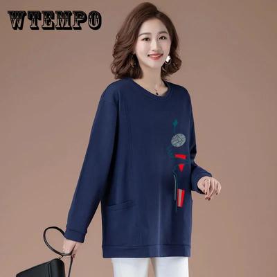 Camicette da donna primaverili a maniche lunghe con stampa Element Magliette Casual girocollo da donna Top Pullover