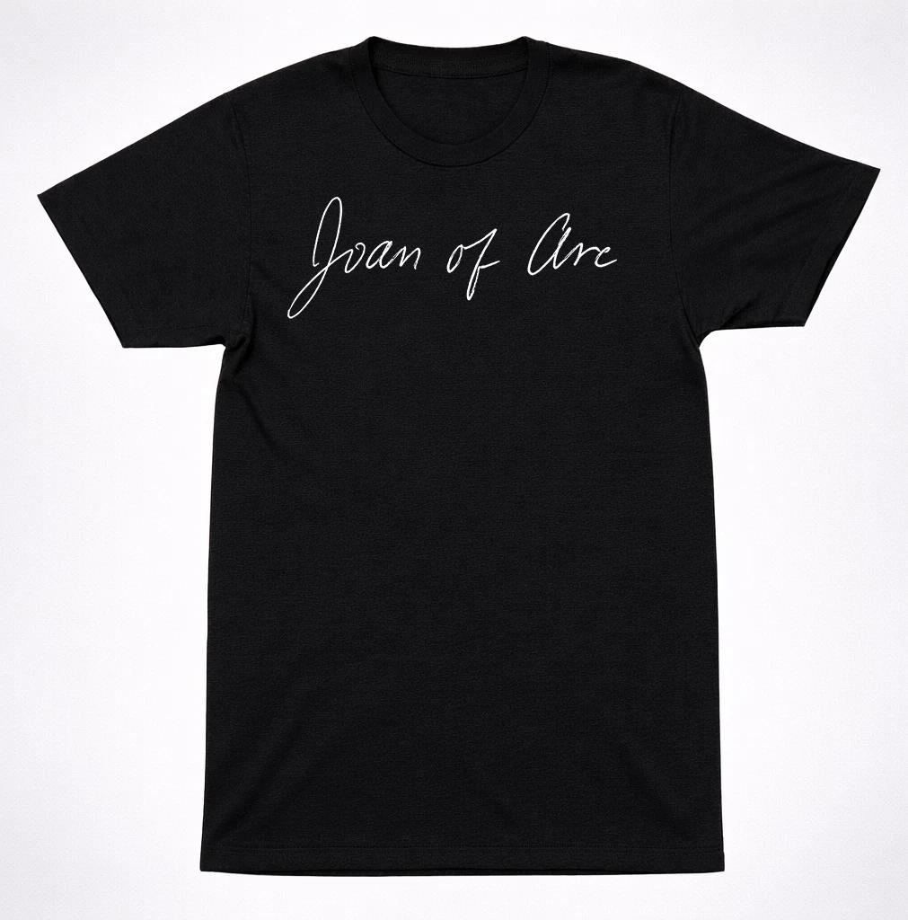 

Joan of Arc Handwritten Script Logo Shirt Indie Rock Experimental Band Tee M