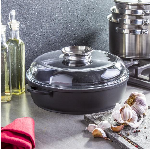 

Сковорода тефлоновая AMBITION TAURUS BLACK 28 см