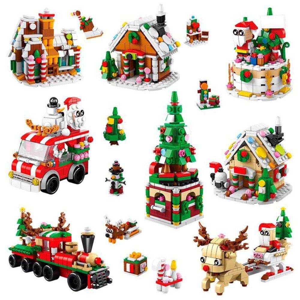Christmas Mini House Model Mini House DIY Bricks Toys Christmas Building Blocks Set  Toddlers