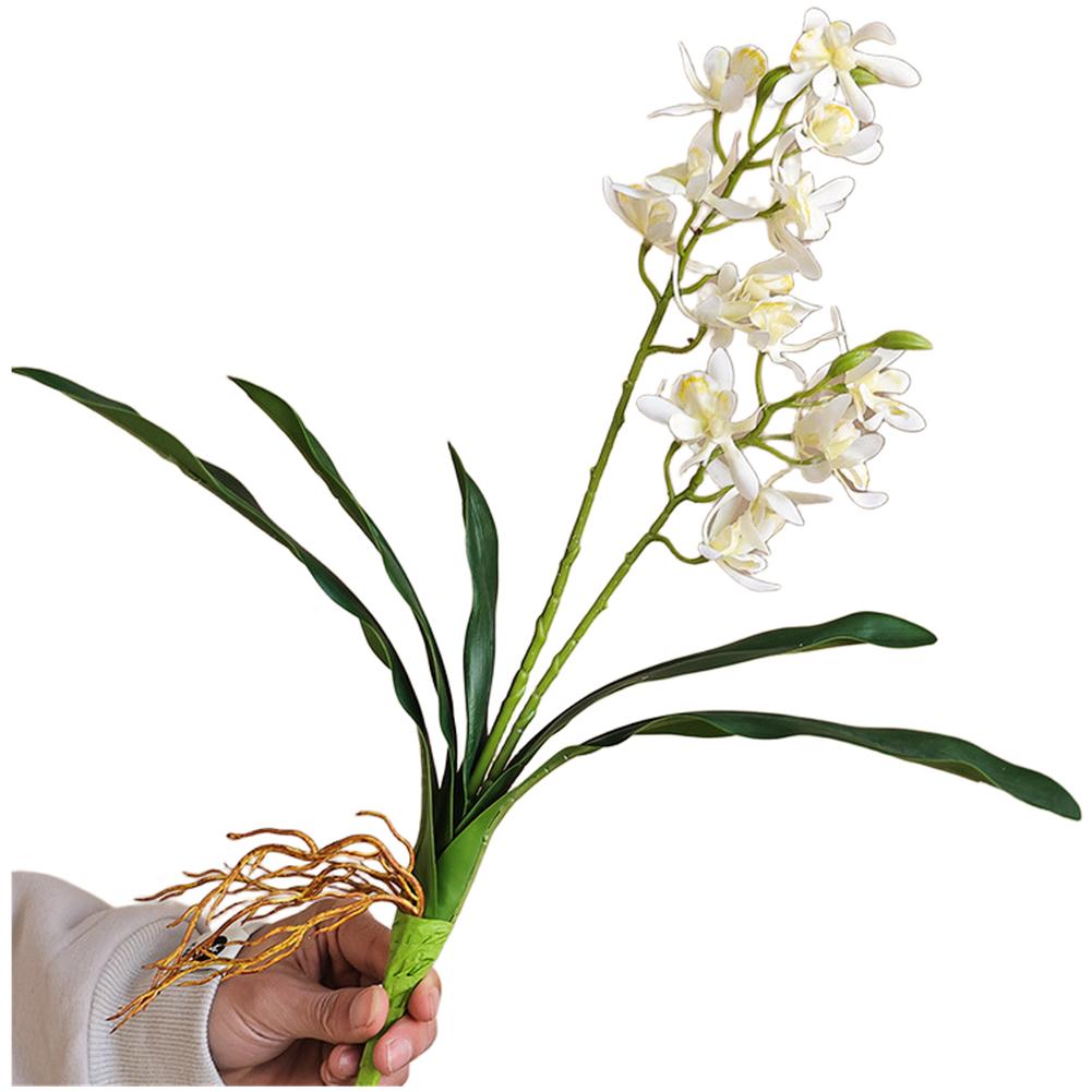 

Bendable Stem Phalaenopsis Orchid Photography Props Bendable Wire Stem Lifelike Foliage Plastic Construction Adjustable Stems белый