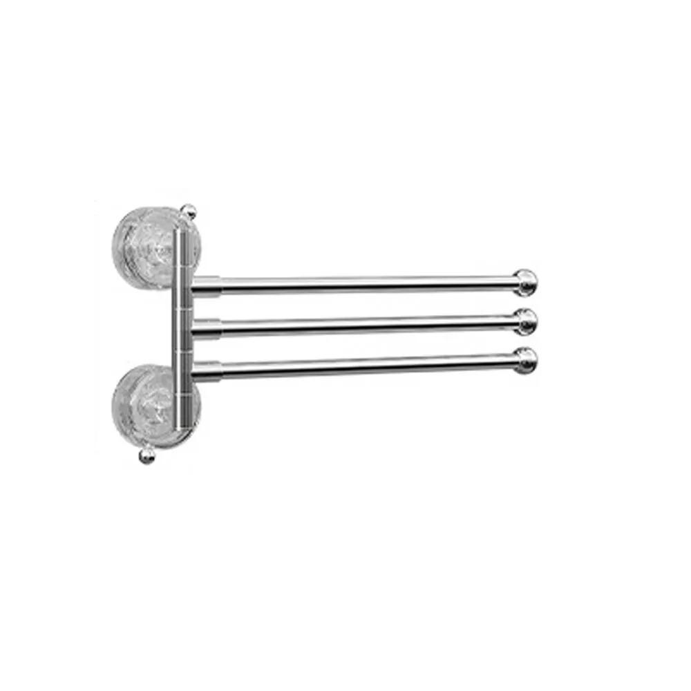 180° Rotating Towel Rack 3/4/5 Bars Toilet Towel Rod New Clothes Hanger