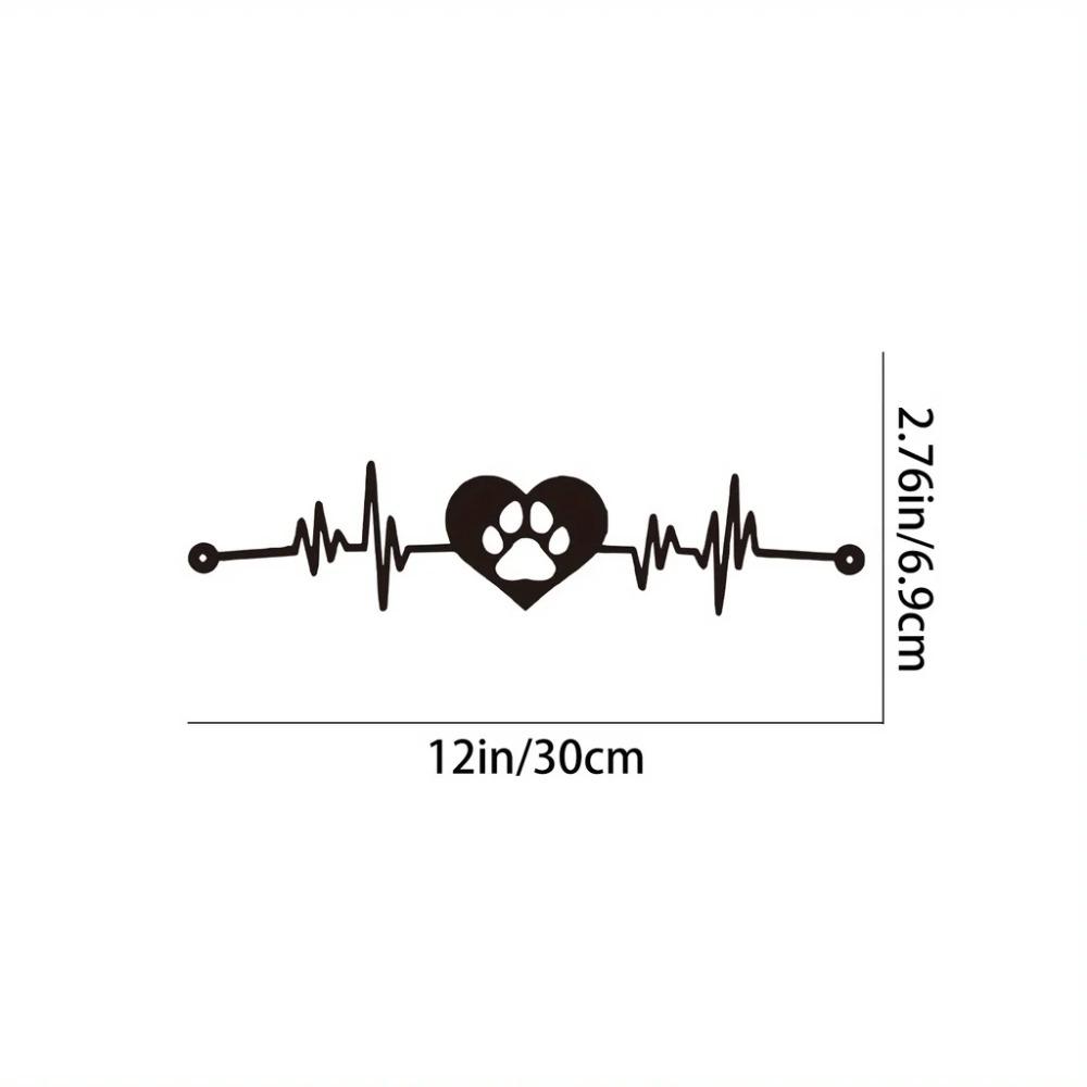 Металлическая табличка «Сердцебиение любителей питомцев» Уникальный настенный декор — фото 3