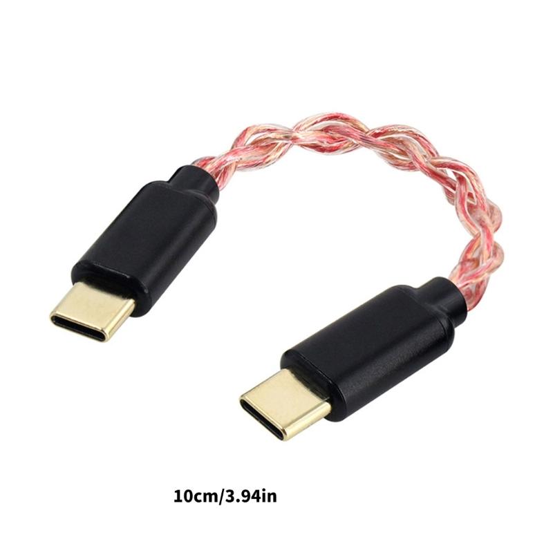 Type C to Type C Headphone Amplifier Cable Single Crystal Wire Sound Transmission for Mobile Phone Accessories
