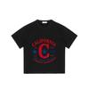 Black Short Sleeve T Shirt California City Los Angeles Hills Athletic Department Graphic Print Casual Wear