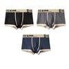 New Printed Cotton Men's Boxer Briefs, Breathable Trendy Casual Underwear Shorts