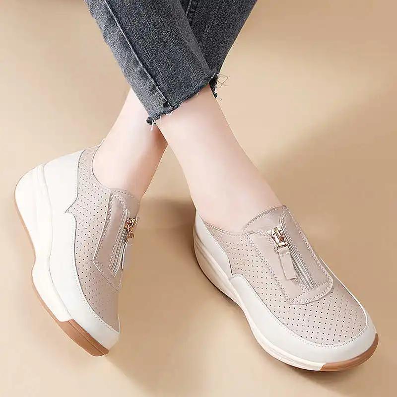 Fashion Round Nose Appearance Increases Multicoloured Shoes For Women Mary Jane Brown Woman Sneakers Trainer Brand Sports