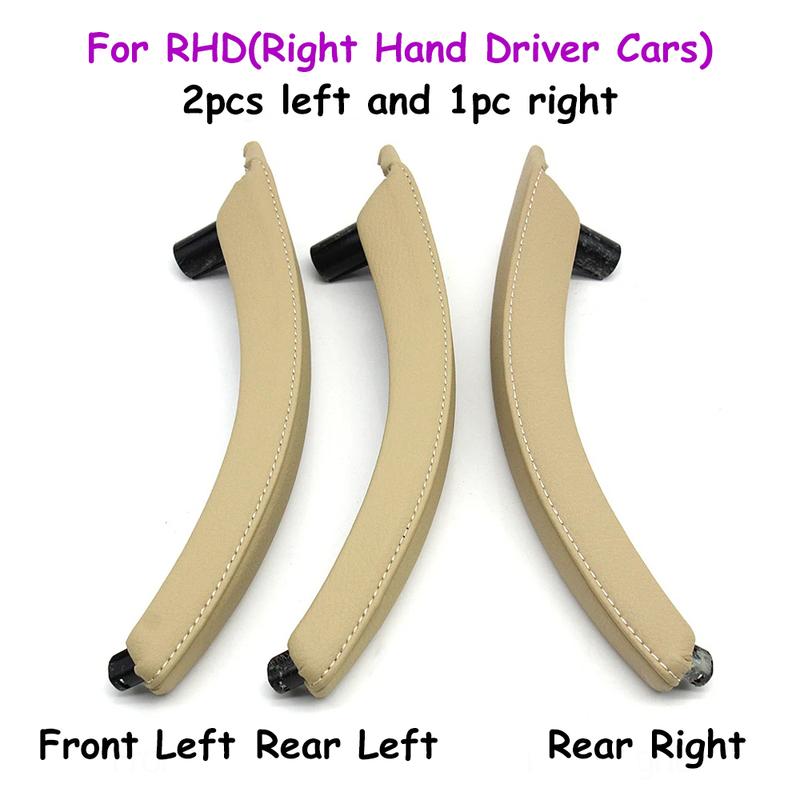 Interior Left/Right Passenger Door Pull Handle Leather Outer Cover Replacement For BMW X5 X6 E70 E71 E72 2007-2014