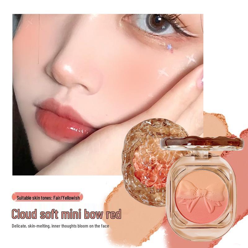 

Persimmon Blush: Gradient Yellow Skin Whitening with Wavy Bow Charm персиковий/рожевий