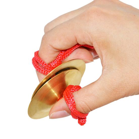 Finger Cymbals for Kids Handheld Copper Crash Cymbal Mini Belly Dance Hand Cymbal Musical Instrument for Activity Events Chorus Presentations