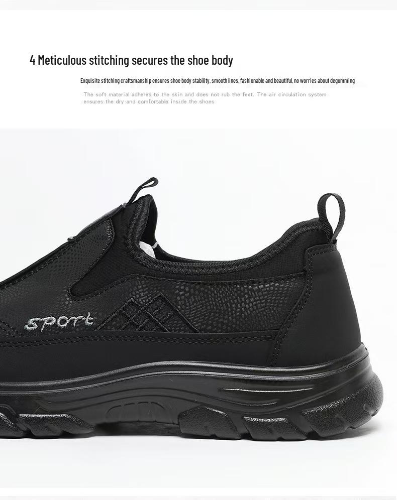 2026 Spring Men's Breathable Slip-On Dad Shoes - Comfortable, Casual, Versatile.