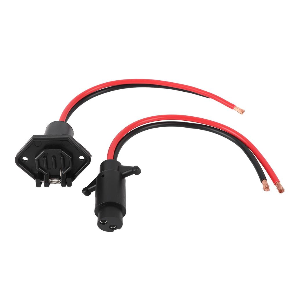 DC12V Trolling Motor Plug and Receptacle 2 Wire Flush Mount Plug and Play for Marine Boats Kayaks