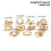 Ingemark 11Pcs/Set Vintage Imitation Pearl Rings for Women 2026 New Trendy Irregular Metal Knuckle Rings Set Couple Jewelry Gift