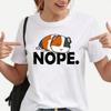 Guinea Pig Nope Printing T-Shirt Women Men Summer Tees Round Neck T-Shirt Casual Short Sleeve Tops Tees -Shirt for Women