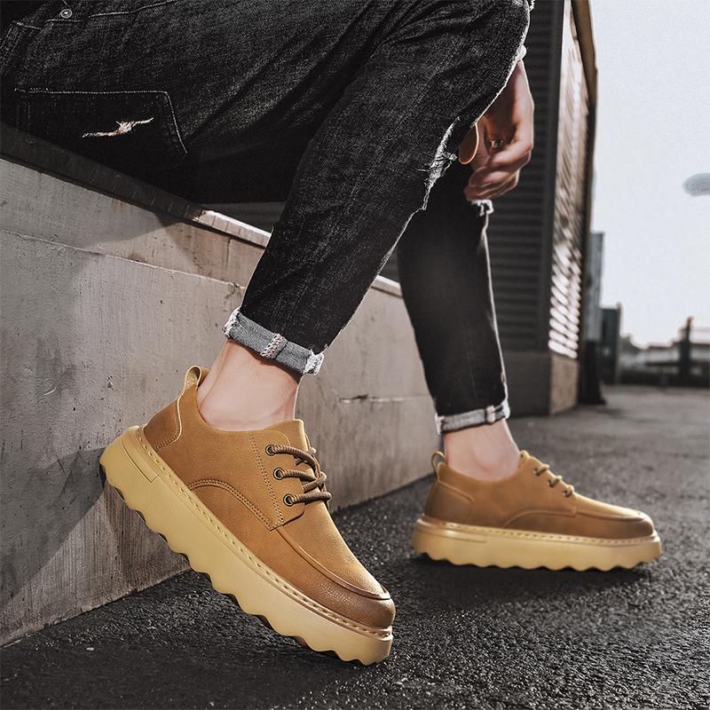 Male Comfortable Walking Shoe All-match Men Casual Footwear Lace-Up Luxury Brand Men's Antiskid Flats 2024 New Skate Shoes Men