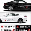 2 Stück Auto Tür Seite Aufkleber Kreative Auto Karosserie Aufkleber Wasserdicht Dekor Aufkleber Für Skoda Octavia A5 A7 Rapid RS Fabia Superb