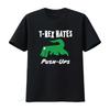 T-Rex hasst Liegestütze Fitness Spaß Dinosaurier Druck Herren 100% Baumwolle Shirt vintage gewaschen Designer-Kleidung homme Mode Vielseitig