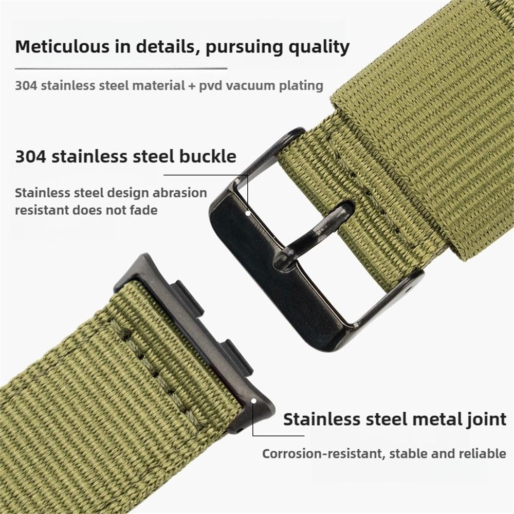 For Honor Band 10 / 9 Woven Nylon Watch Band Pin Buckle Strap