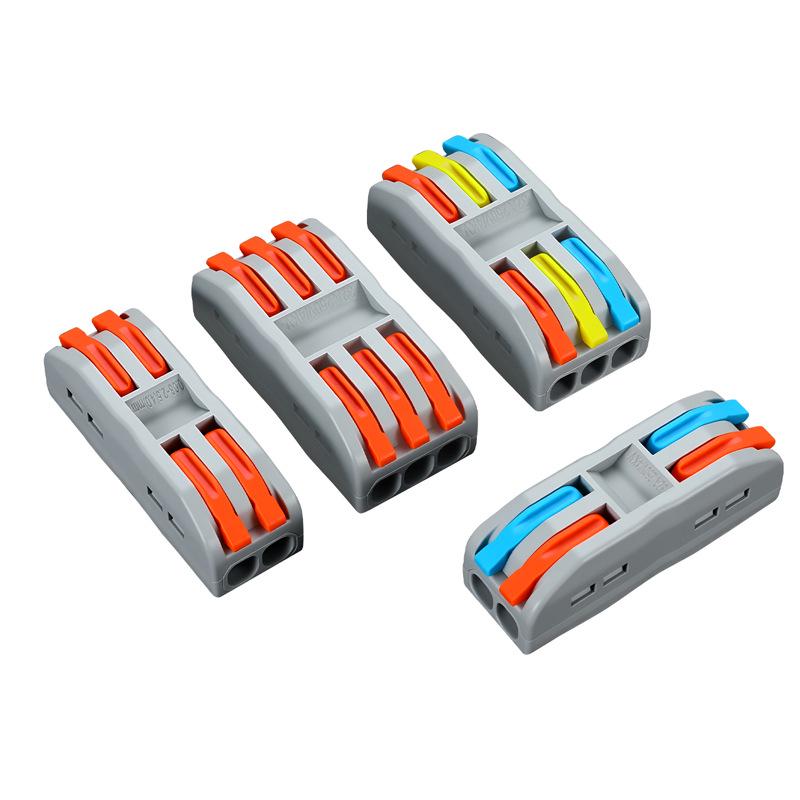 PCT Push-in Quick Wiring Terminal and Branch Connector for Stranded/Solid Wire, 2-in 2-out