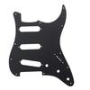 Musiclily 11-Hole SSS Stratocaster Pickguard for Fender USAMexico Standard ST Stratocaster Electric Guitars, 1-Piece Black Matte